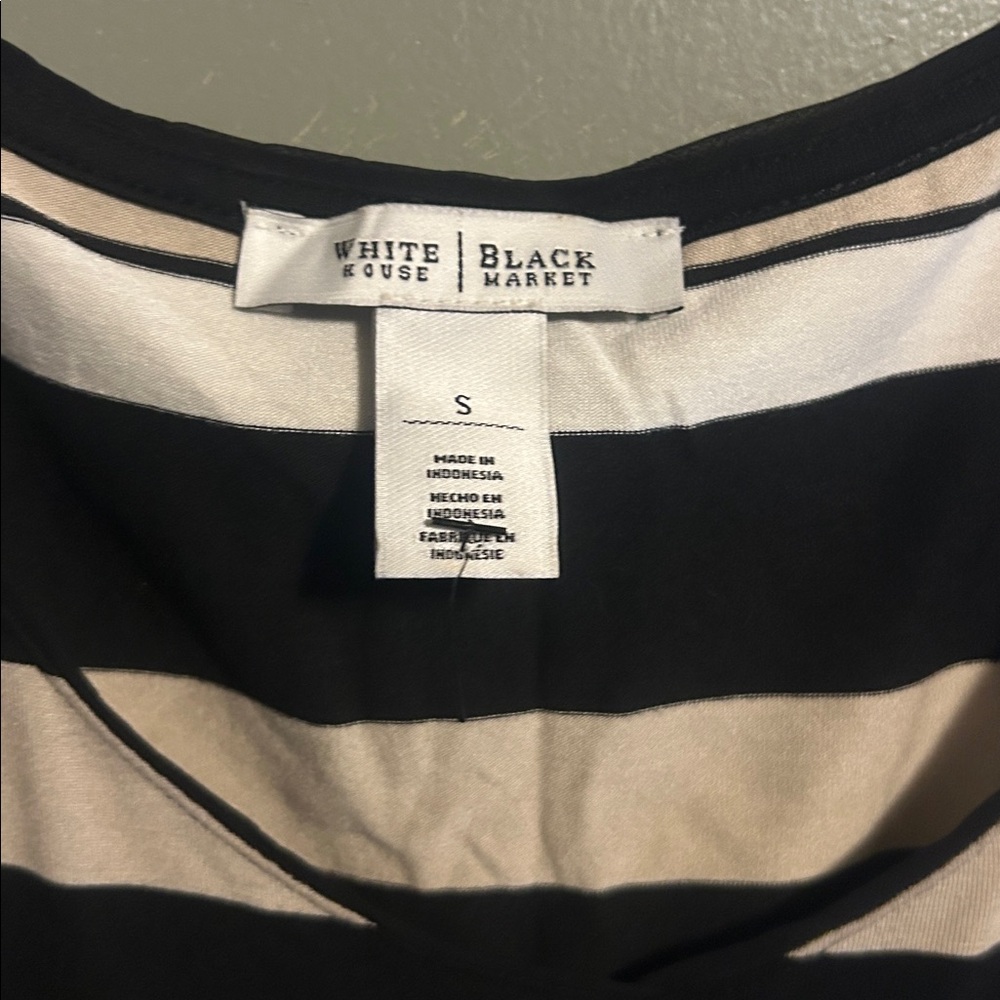 White House Black Market Striped Top - Picture 2 of 2